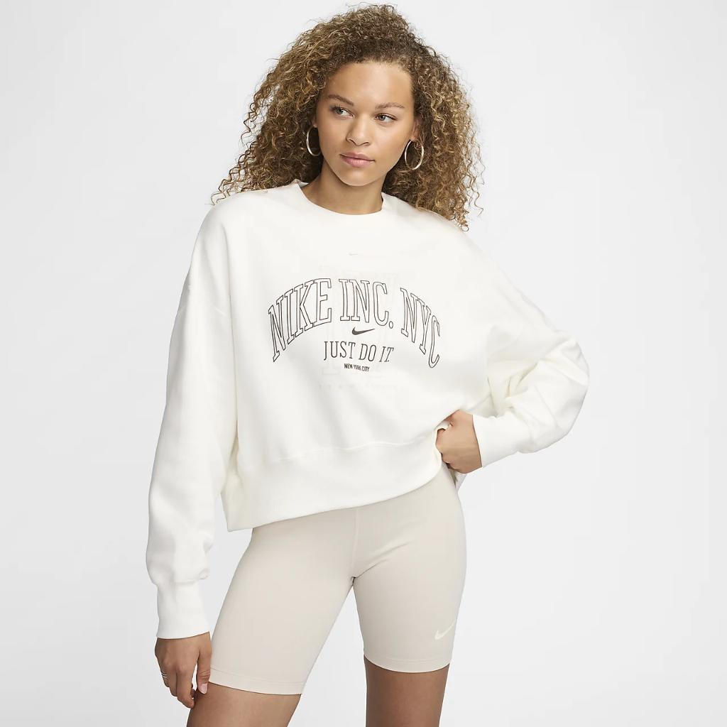 Nike Sportswear Phoenix Fleece Women&#039;s Over-Oversized Crew-Neck Graphic Sweatshirt FQ6234-133