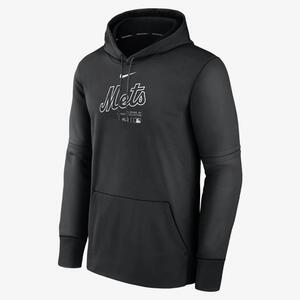 New York Mets Authentic Collection Practice Men&#039;s Nike Therma MLB Pullover Hoodie NAC3912ZNME-J37