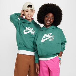 Nike SB Icon Fleece EasyOn Big Kids&#039; Oversized Pullover Hoodie FD3154-361