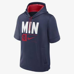 Minnesota Twins Tri Code Lockup Men&#039;s Nike MLB Short-Sleeve Pullover Hoodie 01SO046NTIS-8NZ