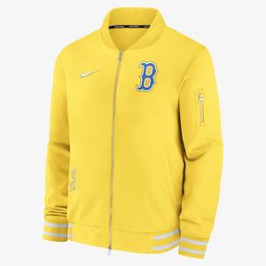 Boston Red Sox Authentic Collection City Connect Game Time Men&#039;s Nike MLB Full-Zip Bomber Jacket 015D03CXBQ-ZHD
