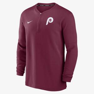 Philadelphia Phillies Authentic Collection Game Time Men&#039;s Nike Dri-FIT MLB 1/2-Zip Long-Sleeve Top 014G69XPP-2TK
