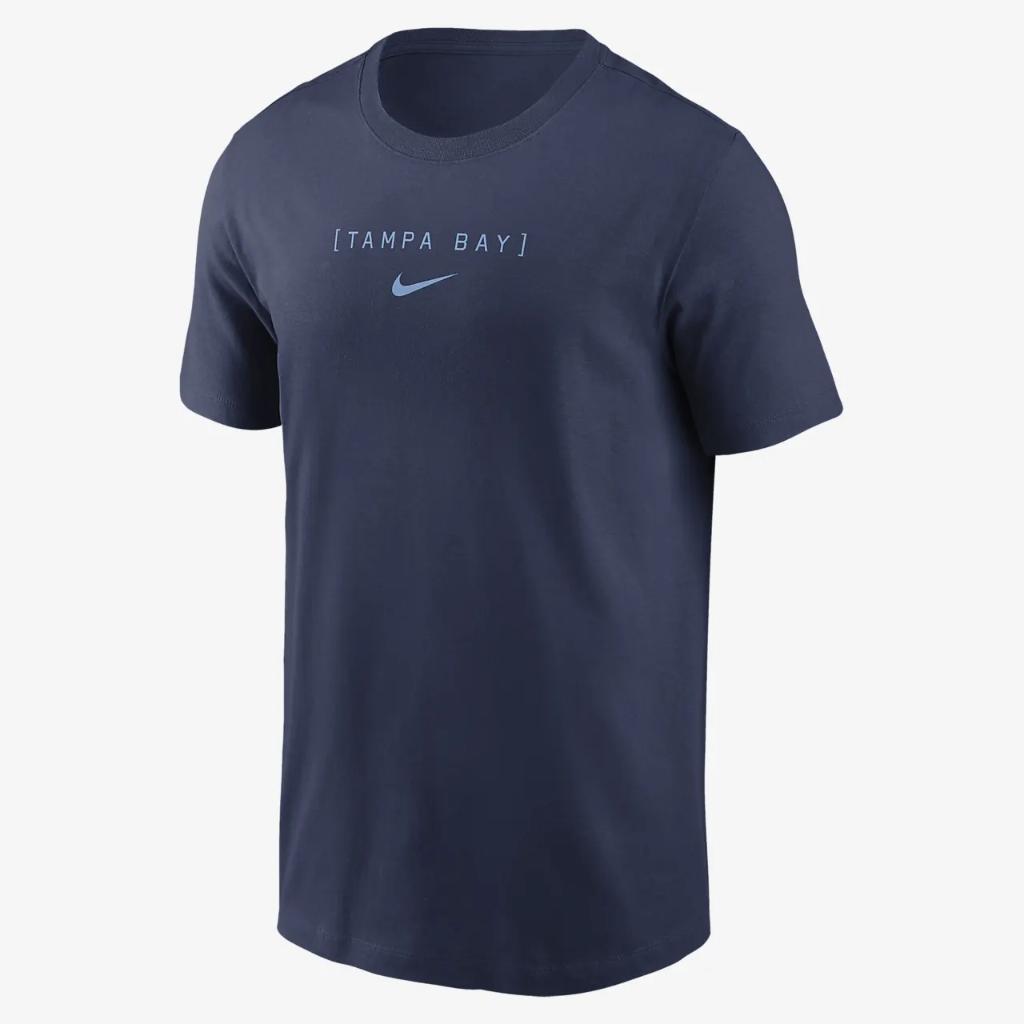 Tampa Bay Rays Large Logo Back Stack Men&#039;s Nike MLB T-Shirt N19944BRAYLVQ-44B