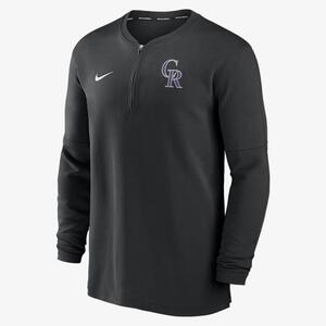 Colorado Rockies Authentic Collection Game Time Men&#039;s Nike Dri-FIT MLB 1/2-Zip Long-Sleeve Top 014G00ADNV-G5B