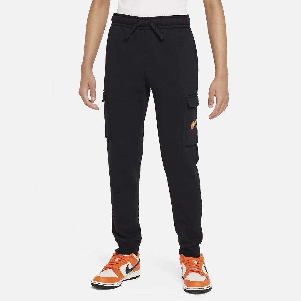 Nike Sportswear Big Kids&#039; (Boys&#039;) Fleece Graphic Cargo Pants FZ4718-010