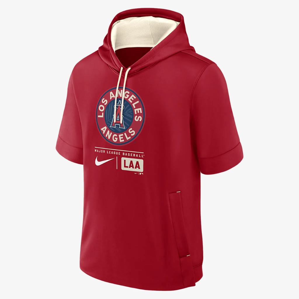 Los Angeles Angels City Connect Men&#039;s Nike MLB Short-Sleeve Pullover Hoodie 01SO08XCANG-TQ7