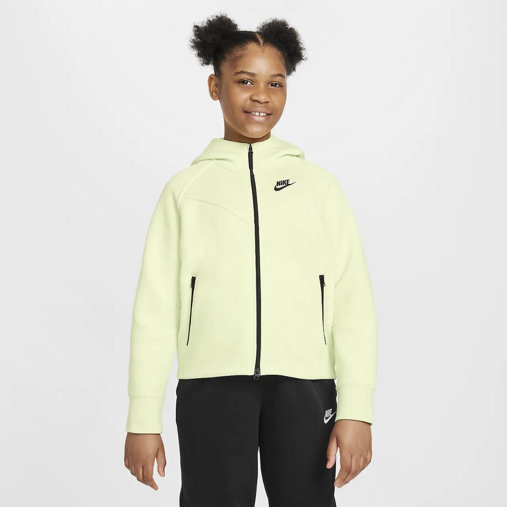 Nike Sportswear Tech Fleece Big Kids&#039; (Girls&#039;) Full-Zip Hoodie (Extended Size) FD2980-360