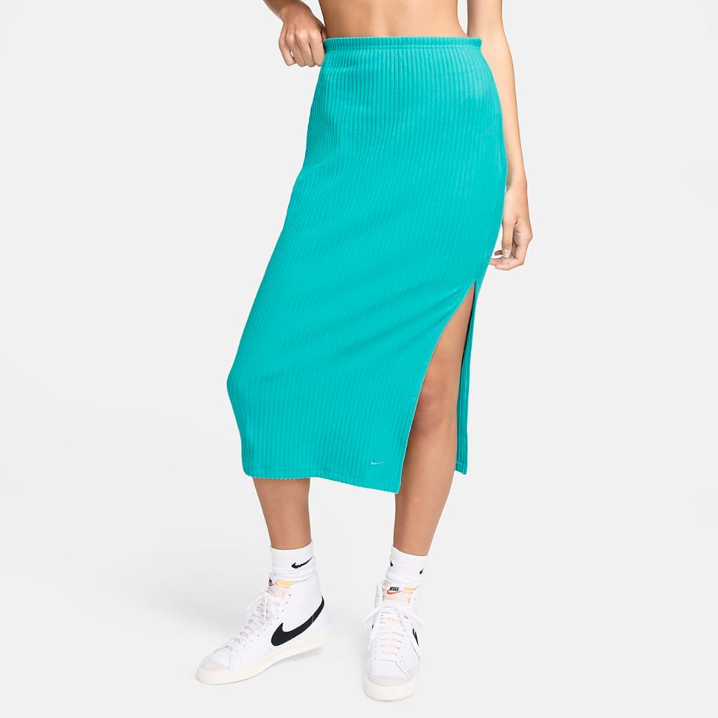 Nike Sportswear Chill Knit Women&#039;s Slim Ribbed Midi Skirt FQ1636-345