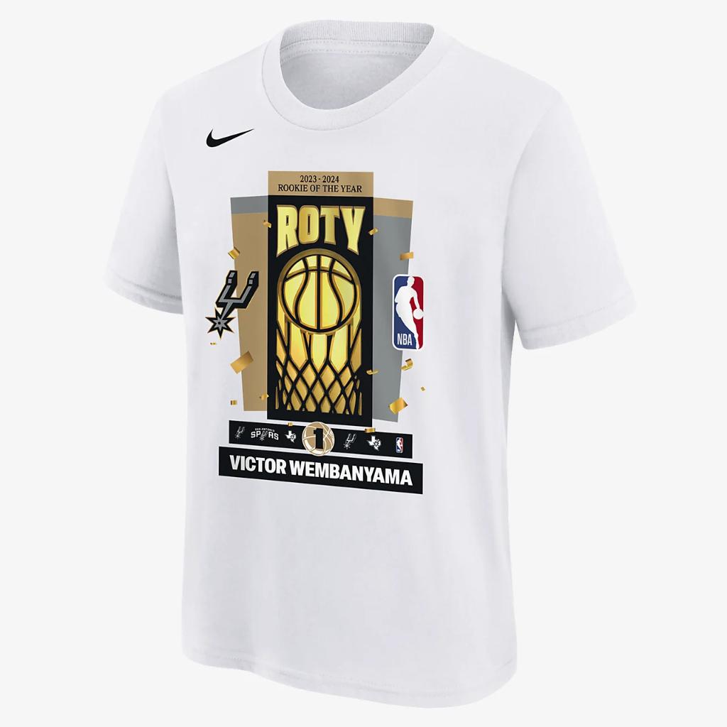 Victor Wembanyama San Antonio Spurs Big Kids&#039; Nike NBA 2024 Rookie of the Year T-Shirt 9Z2B7NBF2-WEM