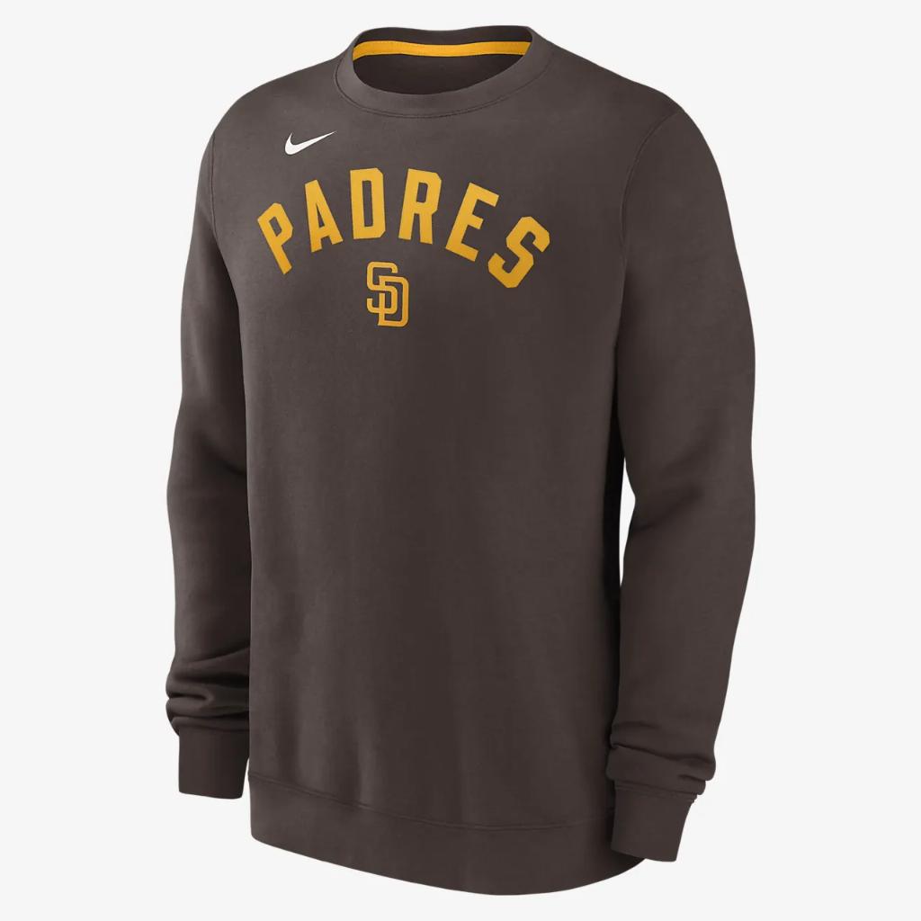 San Diego Padres Classic Men&#039;s Nike MLB Pullover Crew NKPU992ZPYP-N9P