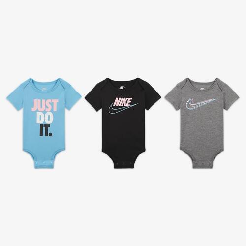 Nike &quot;Let&#039;s Be Real&quot; 3-Pack Bodysuits Baby Bodysuits 56K516-F85