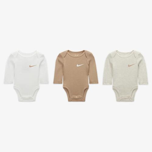 Nike Essentials 3-Pack Long Sleeve Bodysuits Baby Bodysuit Pack 56K734-W67