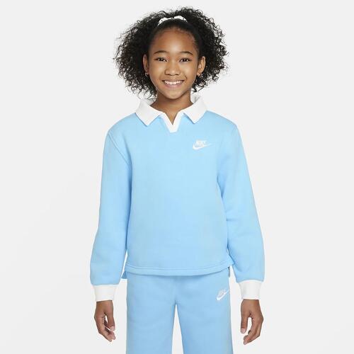 Nike Sportswear Club Fleece Big Kids&#039; (Girls&#039;) Polo Top FN8633-407