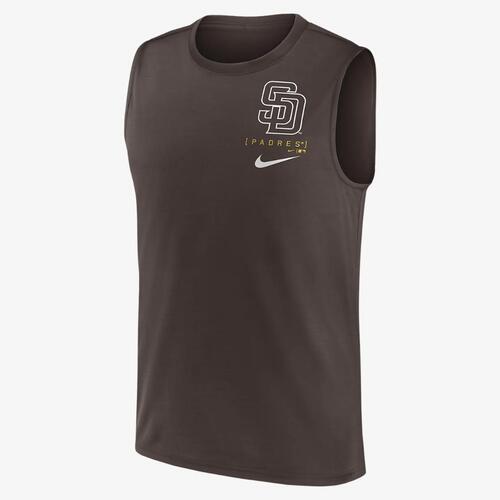 San Diego Padres Large Logo Men&#039;s Nike Dri-FIT MLB Muscle Tank Top 01B320QPYP-QLD