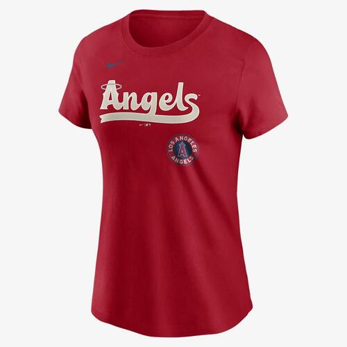 Nike City Connect Wordmark (MLB Los Angeles Angels) Women&#039;s T-Shirt NKAF62QANG-6C5