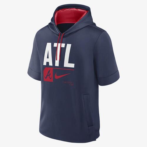 Atlanta Braves Tri Code Lockup Men&#039;s Nike MLB Short-Sleeve Pullover Hoodie 01SO046NAW-8NZ