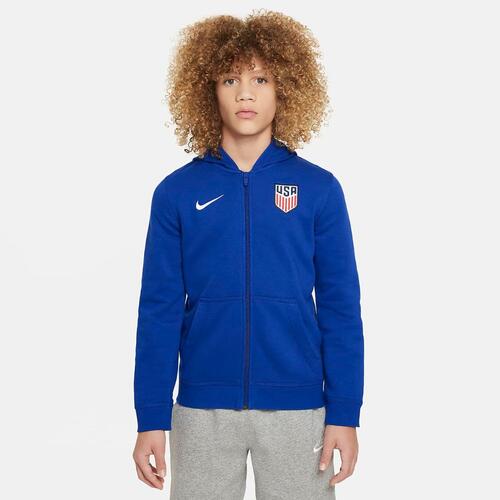 USMNT Club Big Kids&#039; (Boys&#039;) Nike Soccer Full-Zip French Terry Hoodie FJ7403-417