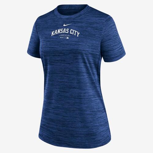 Kansas City Royals Authentic Collection Practice Velocity Women&#039;s Nike Dri-FIT MLB T-Shirt 02LQ4EWROY-J37