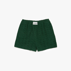 Women’s Lacoste L!VE Monogram Patterned Cotton Jacquard Shorts GF3475-51