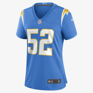 NFL Los Angeles Chargers (Khalil Mack) Women&#039;s Game Football Jersey 67NWLCGH97F-8Z0