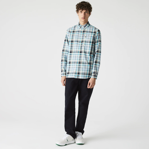 Men&#039;s Regular Fit Checkered Madras Cotton Shirt CH7655-51