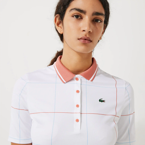Women’s SPORT Slim Fit Breathable Stretch Check Golf Polo PF7224-51