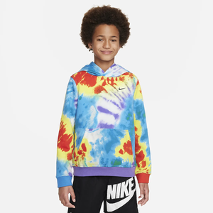 Nike Sportswear Club Big Kids&#039; Tie-Dye Pullover Hoodie DV0057-599