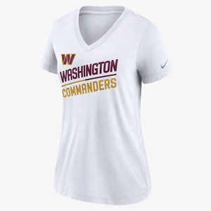 Nike Slant Team (NFL Washington Commanders) Women&#039;s Mid V-Neck T-Shirt NKFG10A9E-0ZW