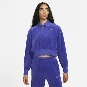 Nike Sportswear Women&#039;s Velour 1/4-Zip Top DQ5938-430