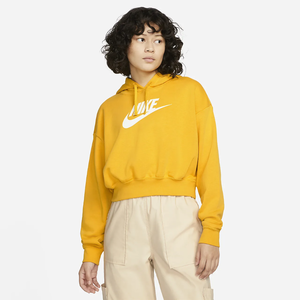 Nike Sportswear Club Fleece Women&#039;s Oversized Crop Graphic Hoodie DQ5850-752