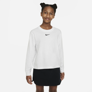 Nike Sportswear Essential Big Kids&#039; (Girls&#039;) Long-Sleeve T-Shirt DV0575-100