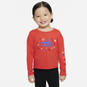 Nike Toddler Long Sleeve Cropped Leopard Top 26J944-R35