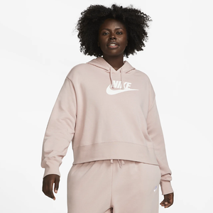 Nike Sportswear Club Fleece Women&#039;s Oversized Crop Graphic Hoodie (Plus Size) DV5090-601