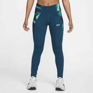 Nike Dri-FIT One Icon Clash Women&#039;s Mid-Rise Leggings DQ6713-460