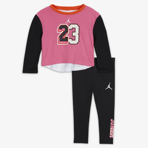 Jordan Baby (12-24M) Pink Pack Long Sleeve T-Shirt and Leggings Set 15B801-023
