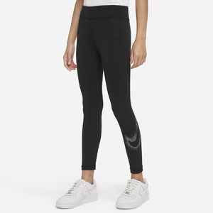 Nike Sportswear Essential Big Kids&#039; (Girls&#039;) Mid-Rise Leggings DV3232-010