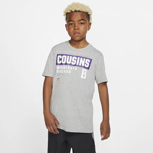 NFL 미네소타 바이킹스(Kirk Cousins) 빅 키즈(Boys&#039;s) 티셔츠 9Z1B7FB5Z-1KC