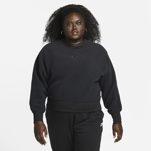 Nike Sportswear Plush Women&#039;s Mod Crop Crew-Neck Sweatshirt (Plus Size) DX6419-010