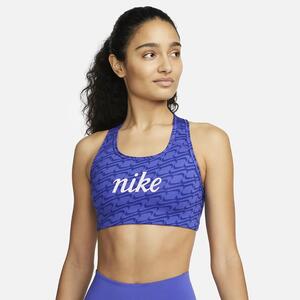 Nike Swoosh Icon Clash Women&#039;s Medium-Support Non-Padded Allover-Print Sports Bra DQ5121-430
