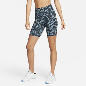 Nike One Women&#039;s Mid-Rise 7&quot; Printed Biker Shorts DX0092-440
