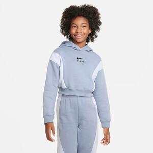 Nike Air Big Kids&#039; (Girls&#039;) French Terry Cropped Hoodie DX5008-412