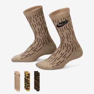 Nike Camo Dri-FIT Crew Socks (3 Pairs) Little Kids&#039; Socks BN0923-M04