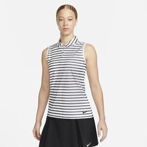 Nike Dri-FIT Victory Women&#039;s Striped Sleeveless Golf Polo DX1507-100