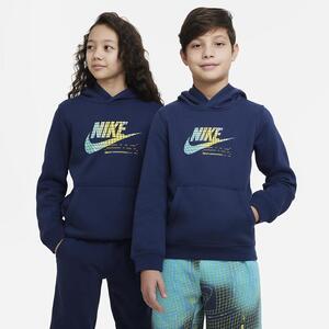 Nike Sportswear Club Fleece Big Kids&#039; Graphic Pullover Hoodie DX5117-410