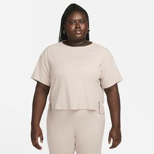Nike Sportswear Women&#039;s Ribbed Jersey Short-Sleeve Top (Plus Size) FB3211-272