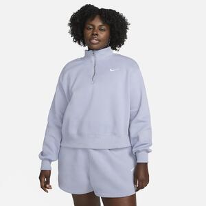 Nike Sportswear Phoenix Fleece Women&#039;s Oversized 1/2-Zip Crop Sweatshirt (Plus Size) DV4988-519