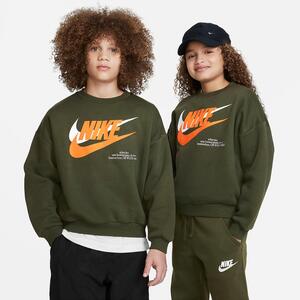 Nike Sportswear Icon Fleece Big Kids&#039; Oversized Sweatshirt DX5140-325
