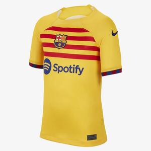 FC Barcelona 2023/24 Stadium Fourth Big Kids&#039; Nike Dri-FIT Soccer Jersey DR5083-729