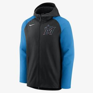 Nike Therma Player (MLB Miami Marlins) Men&#039;s Full-Zip Jacket NKJB092NMQM-0BK