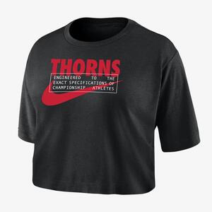 Portland Thorns Women&#039;s Nike Dri-FIT Soccer Cropped T-Shirt W118406861-POR